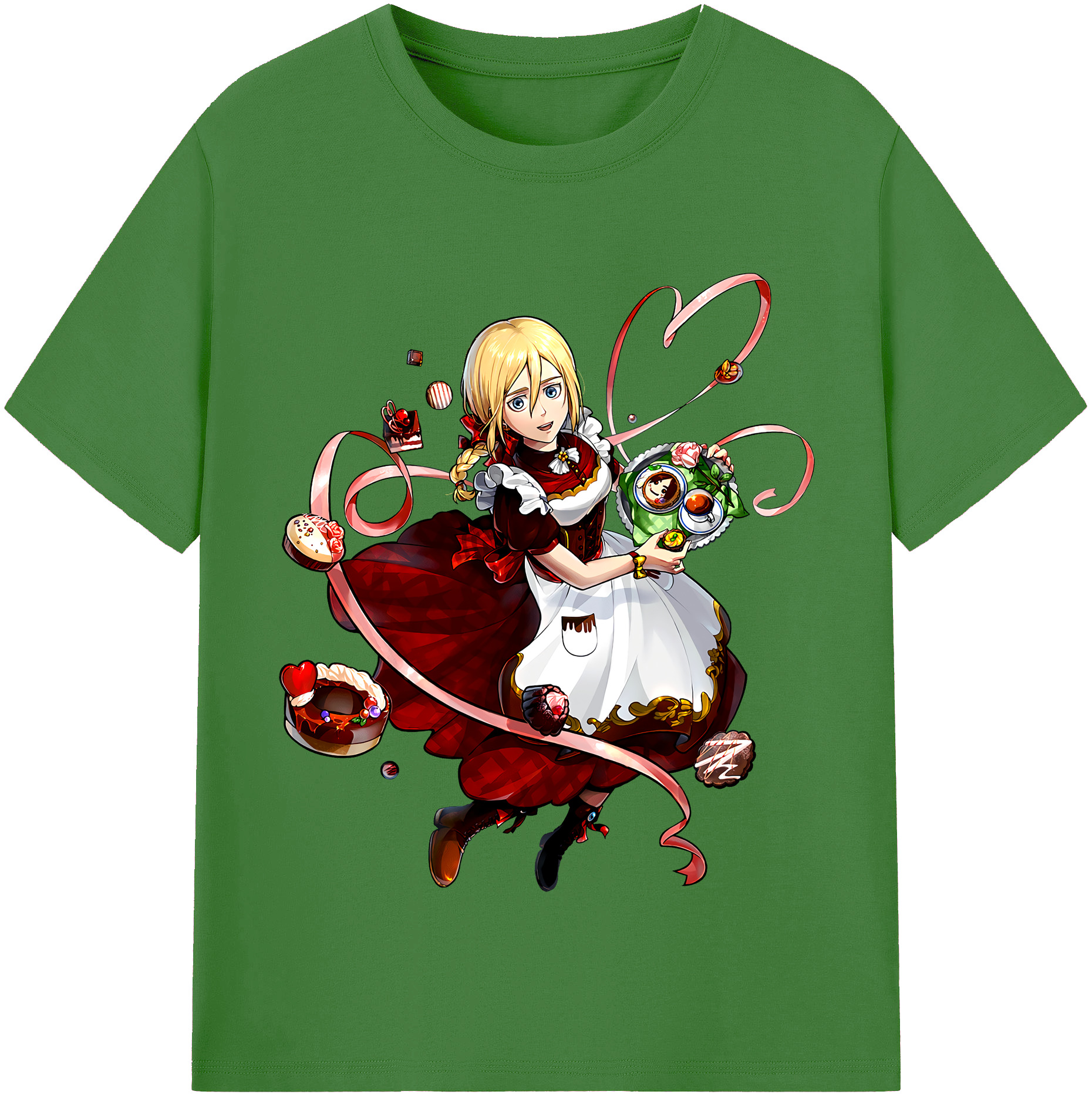 （画像用） 進撃の巨人 クリスタ·レンズ Attack on Titan Christa Lenz レディースカジュアルプリントTシャツ（綿100％）